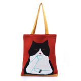 CUTE KNIT ANIMAL TOTE BAG from Ashlen