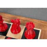 Leuchars Cook Staunton Chess Set- Chess Pieces Only-Ivory& Crimson Lacquer-4.5" From Royal Chess Mall