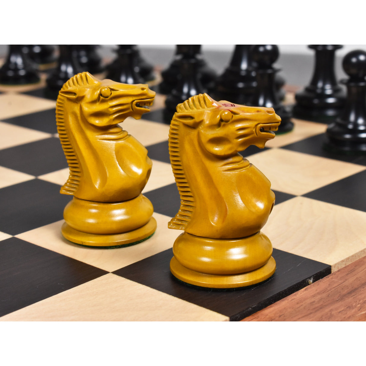 Jacques Cook Staunton Collectors Chess Set- Chess Pieces Only - Ebony Wood - 3.75" From Royal Chess Mall