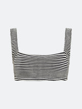BALBOA BIKINI TOP - BLACK STRIPED From ELYSIIAN