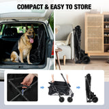 Folding Dog Wagon Cart with Extendable Rear End Heavy Duty From Redcamp