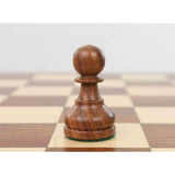 3.9" Tournament Chess Set Combo -Pieces in Golden Rosewood with Board and Box from Royal Chess Mall