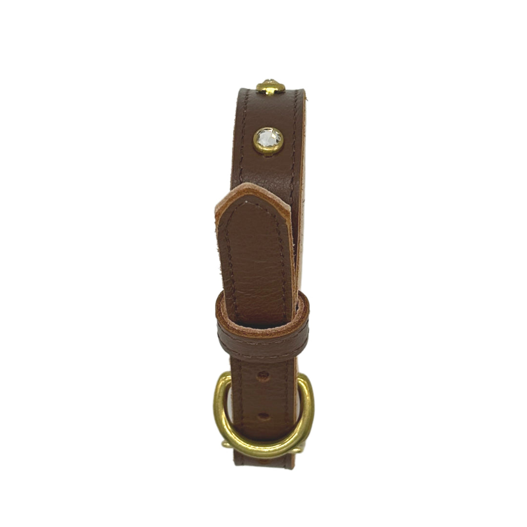Plain Leather Dog Collar from Bonne et Filou