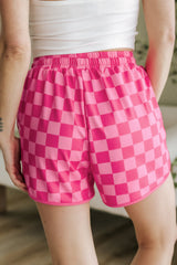 Checkered Drawstring Casual Shorts from Threaded Pear