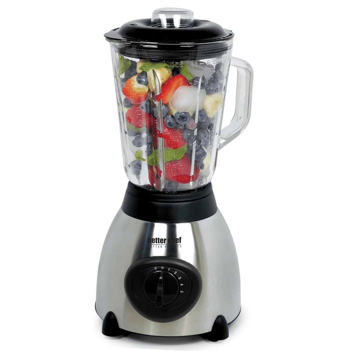Better Chef 500W 5-Speed Glass Jar Blender with Stainless Steel Base from Jupiter Gear Home