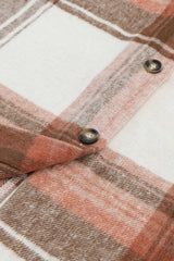 Autumn Plaid Button-Down Shirt Jacket from MsDressly