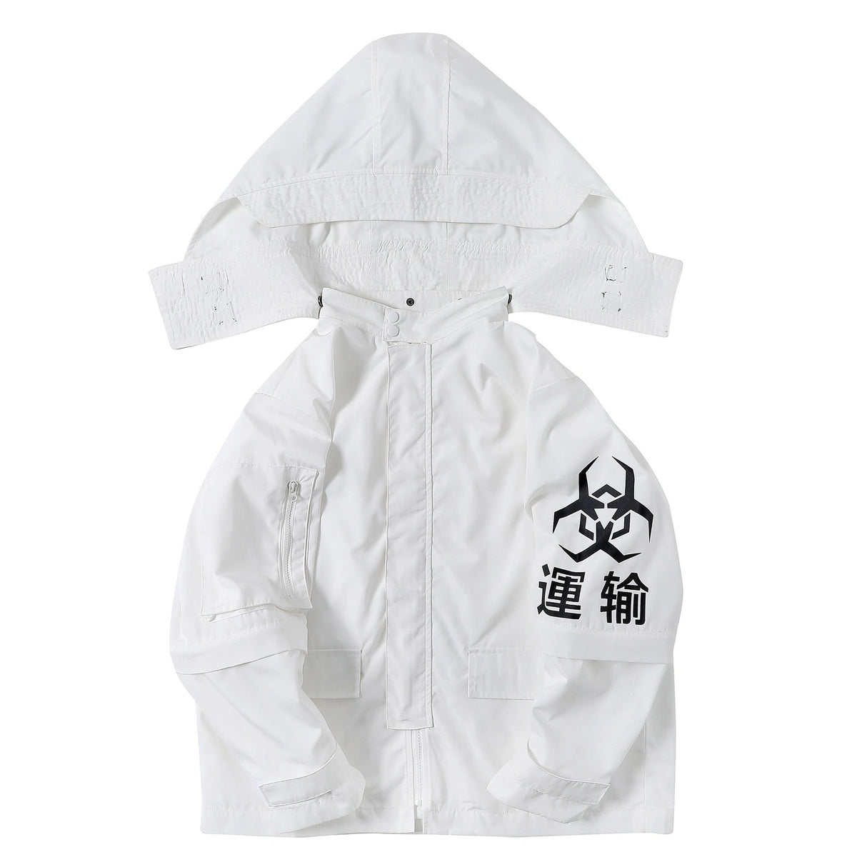 White Atom Bomb Shipment Windbreaker Jacket From Niepce Inc