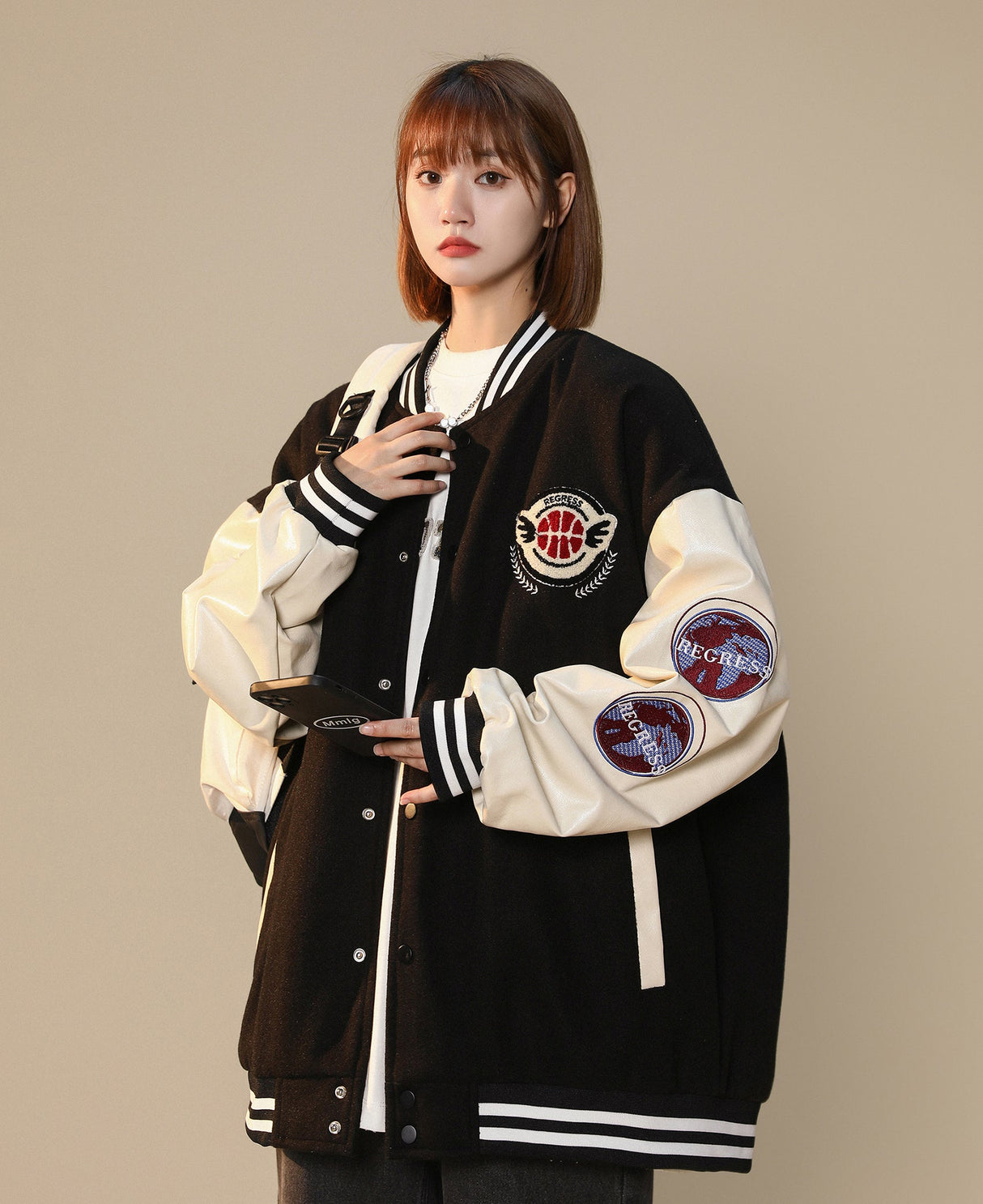 Women's Regress Varsity Jacket from Niepce Inc