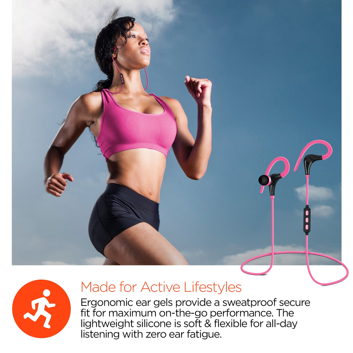 HyperGear Marathon Sport Wireless Bluetooth Earphones (MARPHONES-PRNT) from Jupiter Gear