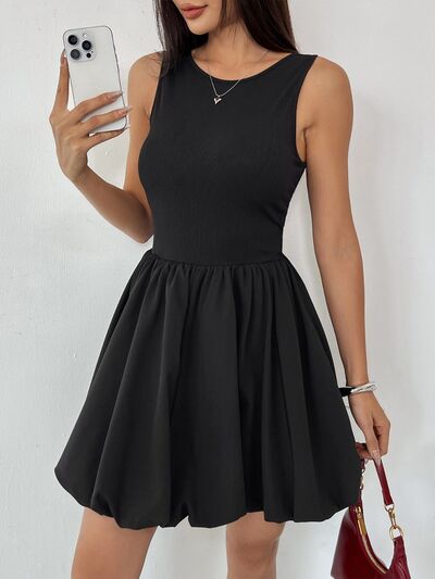 Perfee Ruched Sleeveless Mini Dress from Enfance-Heureuse
