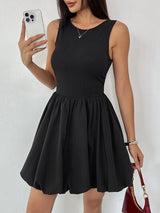 Perfee Ruched Sleeveless Mini Dress from Enfance-Heureuse