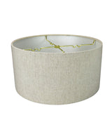 Textured 14"W x 7"H Oatmeal Hardback Drum Lampshade From LampsUSA