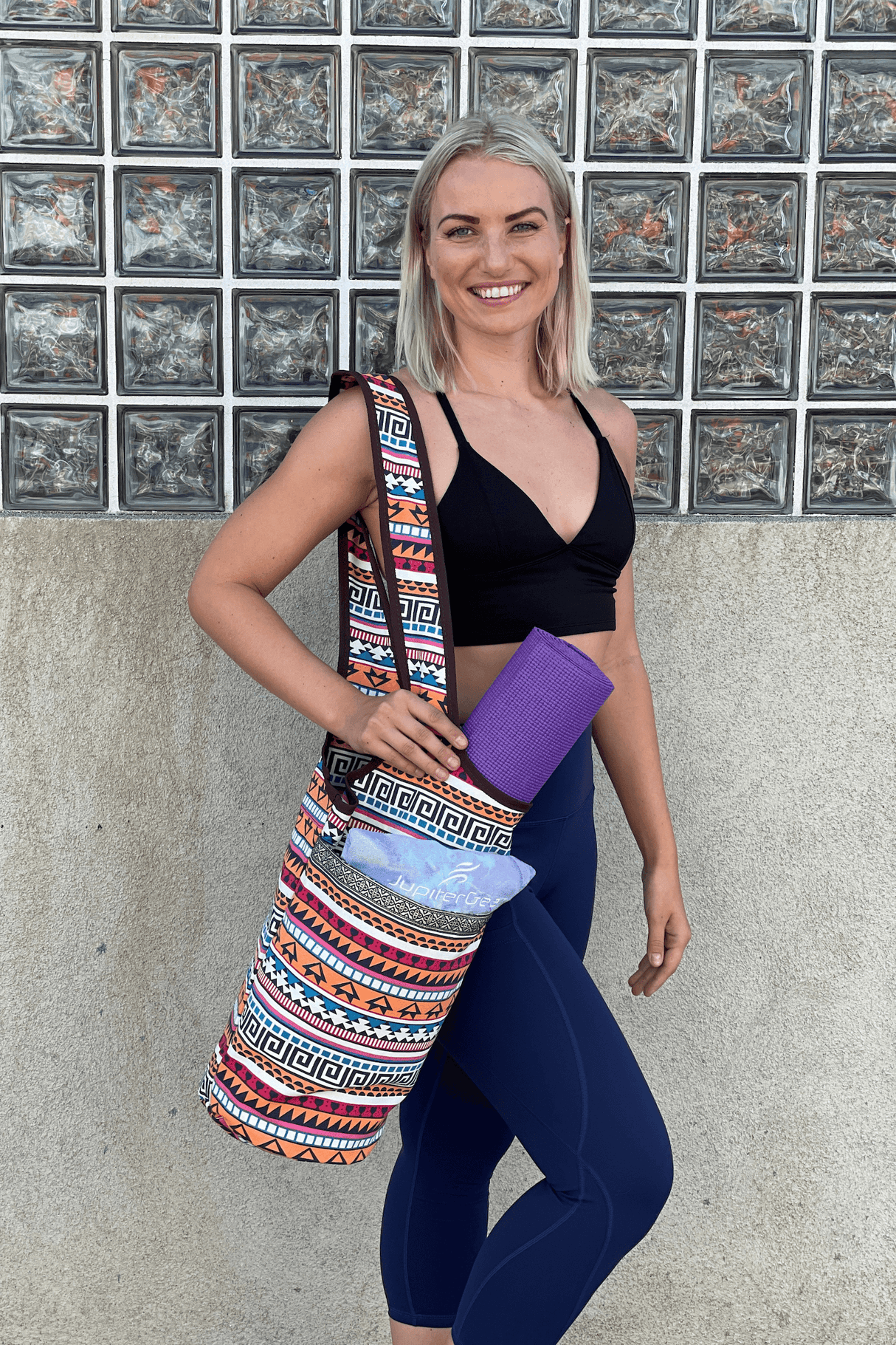 JupiterGear Yoga Mat Carrying Tote Bag with Large Pockets from Jupiter Gear