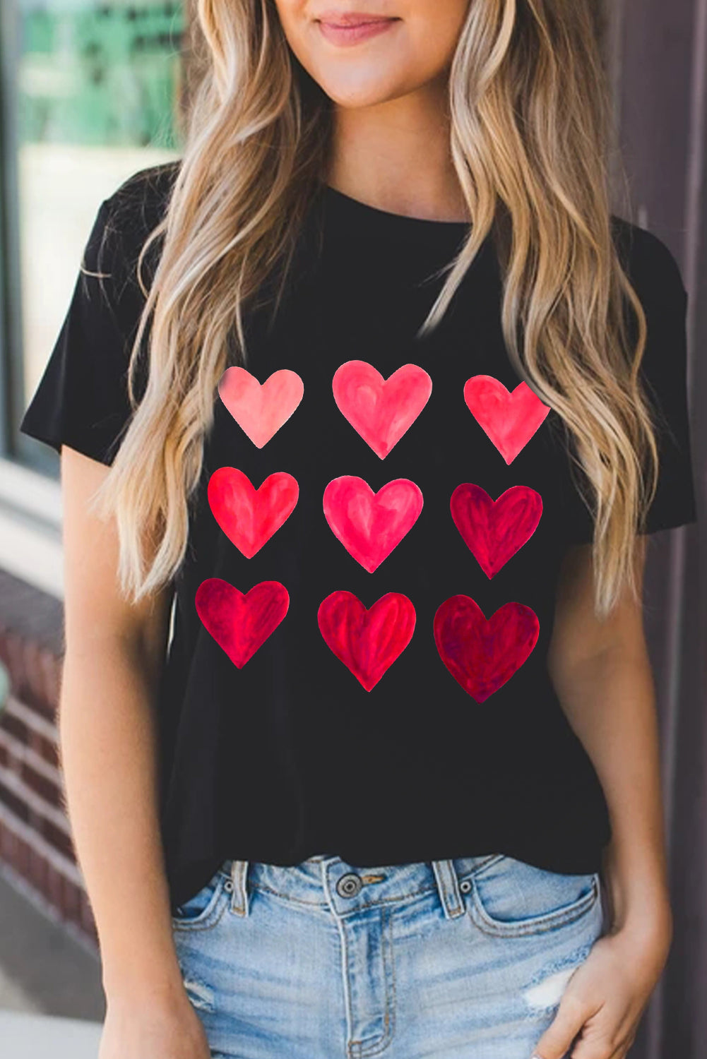 Black Valentine's Day Heart T-Shirts from MsDressly