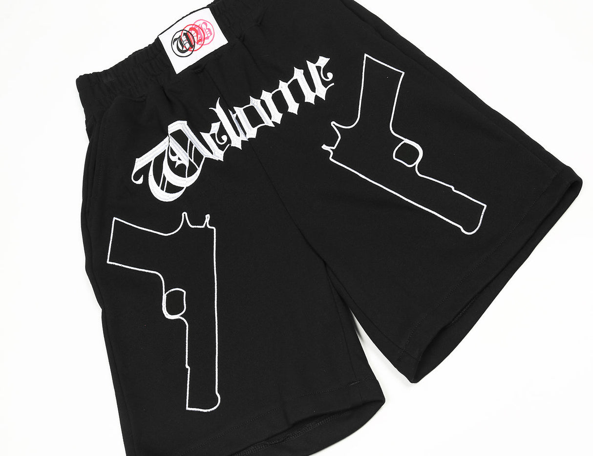Double Pistols Embroidery Shorts From Niepce Inc