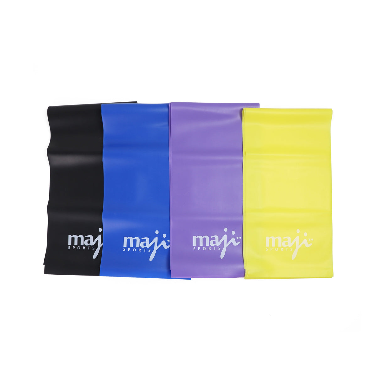 Maji Sports Full Body Exercise & Stretch Bands - Variable Resistance 4 Pack from Jupiter Gear Home