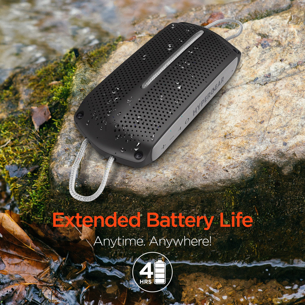 HyperGear Wave Water Resistant Wireless Speaker with Extended Battery Life (WATER-PRNT) from Jupiter Gear