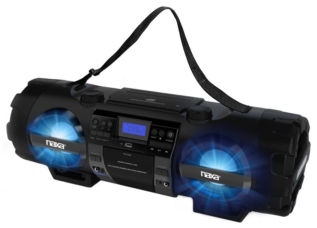 Naxa MP3 & CD Bass Reflex Boombox & PA System with Bluetooth (NPB-262) from Jupiter Gear Home