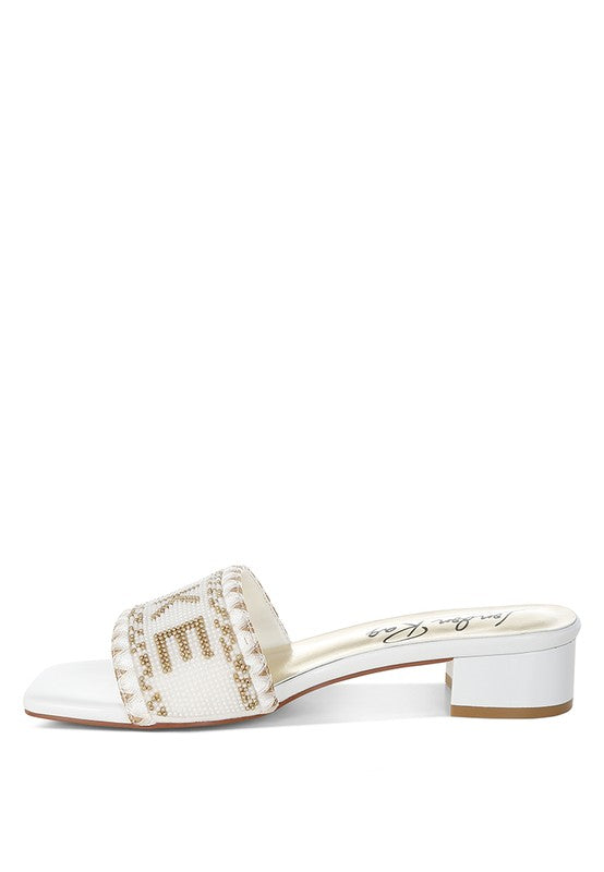 Vacay Babe Lake Como Beaded Slip-On Heels from My Pampered Life Seattle
