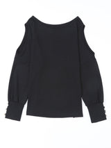 Black Cold Shoulder Top from MsDressly