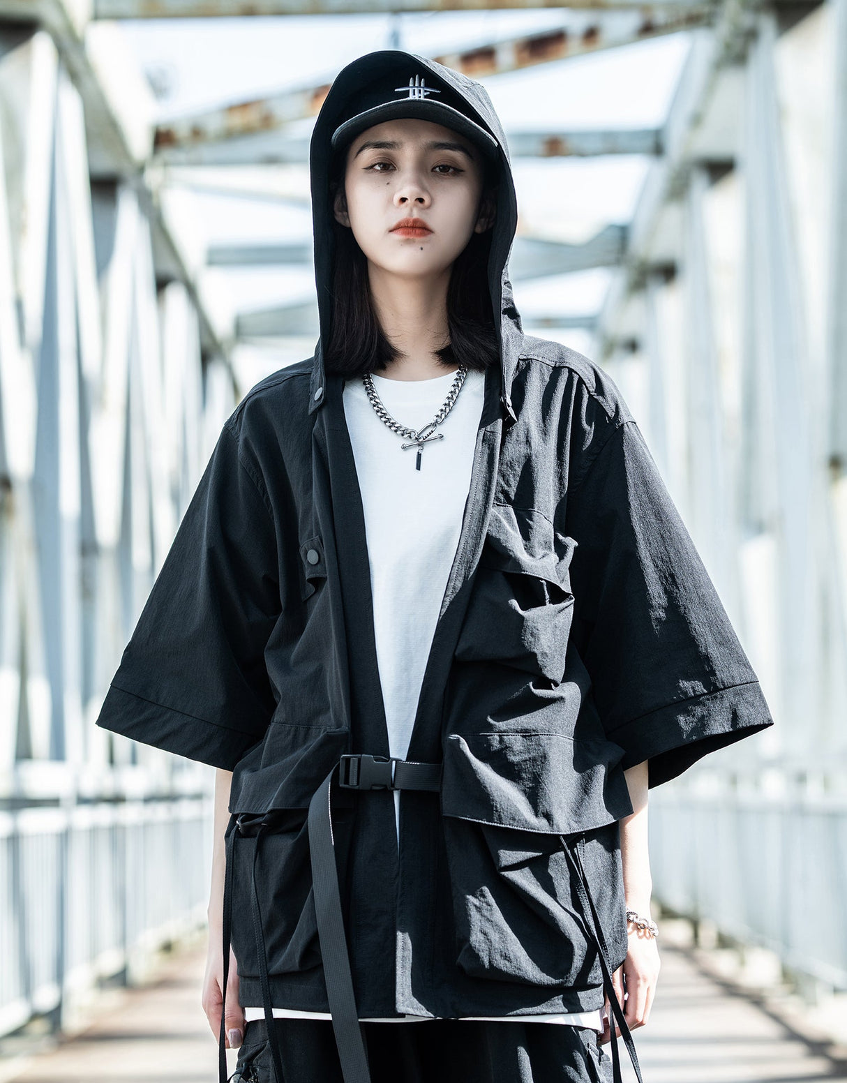 Dusk X2 Hooded Kimono Jacket From Niepce Inc