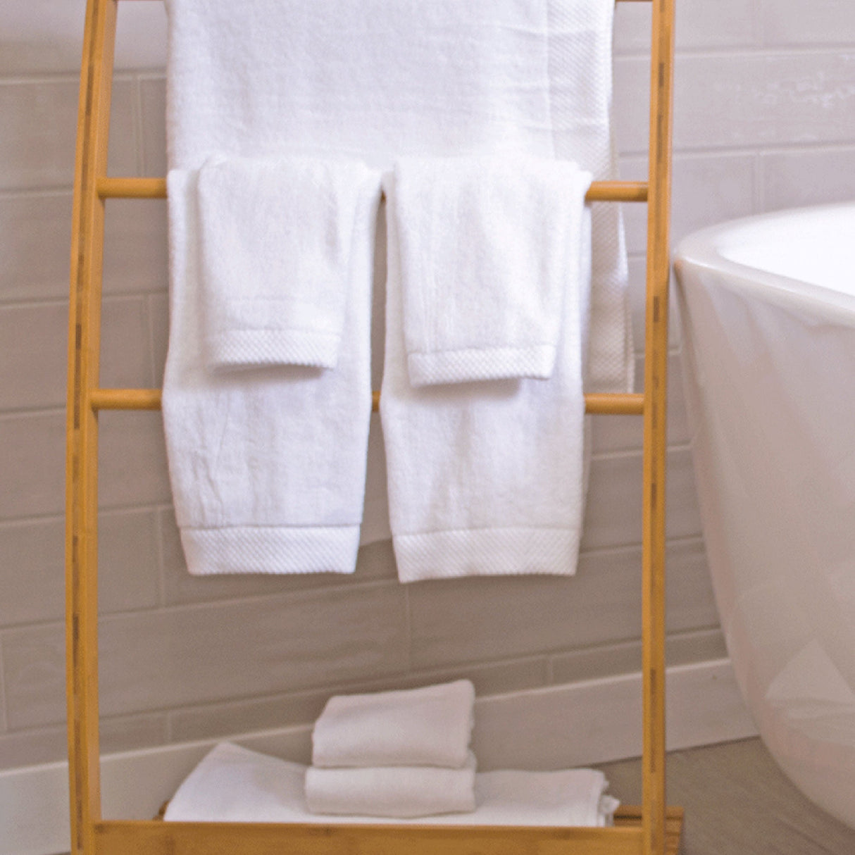 Bamboo 8 Piece Towel Sets - White from BedVoyage