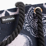 Gothic Black Skull Shoulder Beach Bag From Zapps Clothing