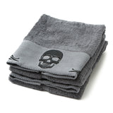Gothic Skull Embroidery Hand Towel Set From Zapps Clothing