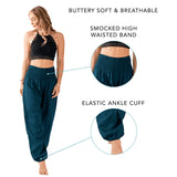 Deep Teal Harem Pants From LotusAndLuna