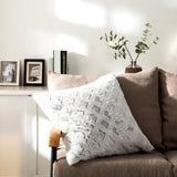 DaDa Bedding Dreamy Milky Way White & Purple Embossed Faux Fur Euro Throw Pillow Cover (M3395) from DaDalogy Bedding Collection