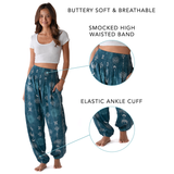 Cosmic Teal Harem Pants From LotusAndLuna