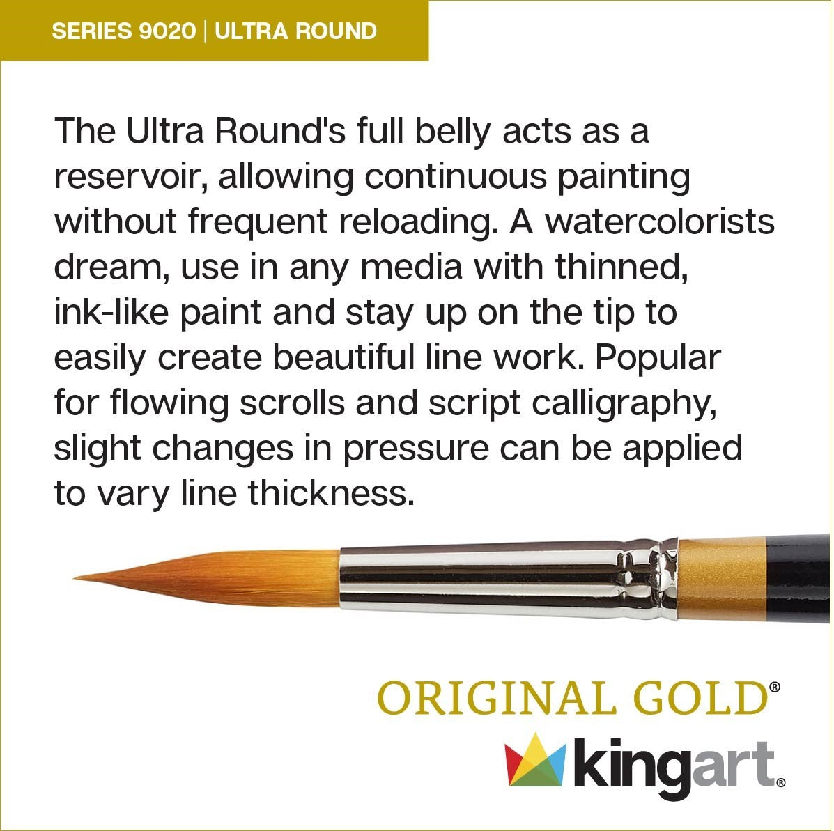 Original Gold® 9020 Ultra Round™ Brushes 8 pc from KINGART