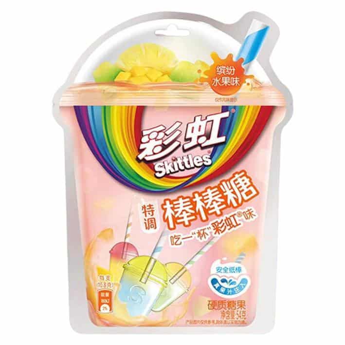 Skittles Mixed Fruit Lollipops - Pink (2oz) (China) 8-Pack from PETEZ POP WHOLESALE