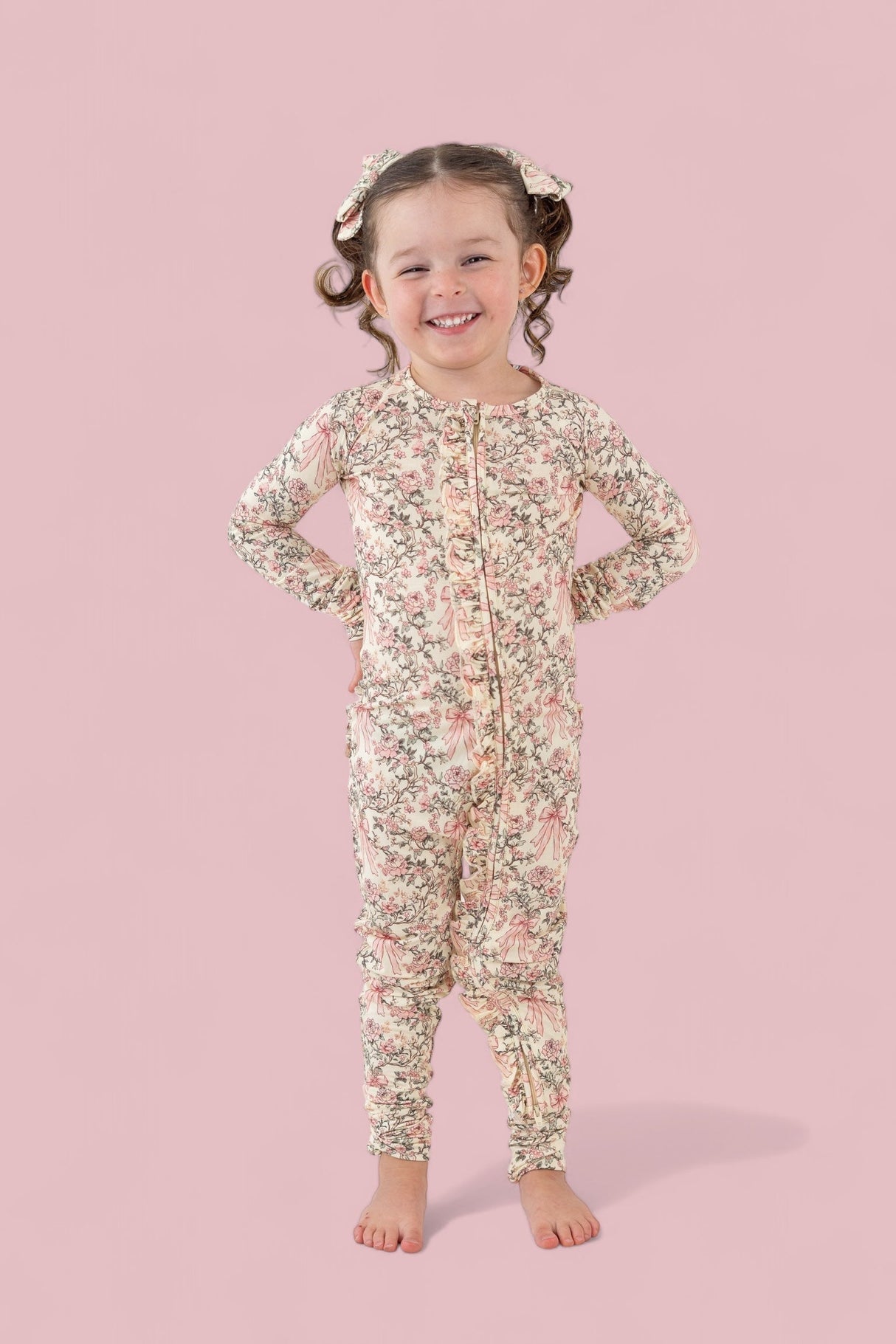 VICTORIAN BLOOM DREAM RUFFLE ROMPER from DREAM BIG LITTLE CO