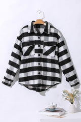 Black and White Plaid Jacket from MsDressly