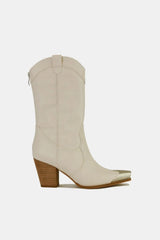 Beast Fashion Metal-Toe Block Heel Ankle Boots from My Pampered Life Seattle