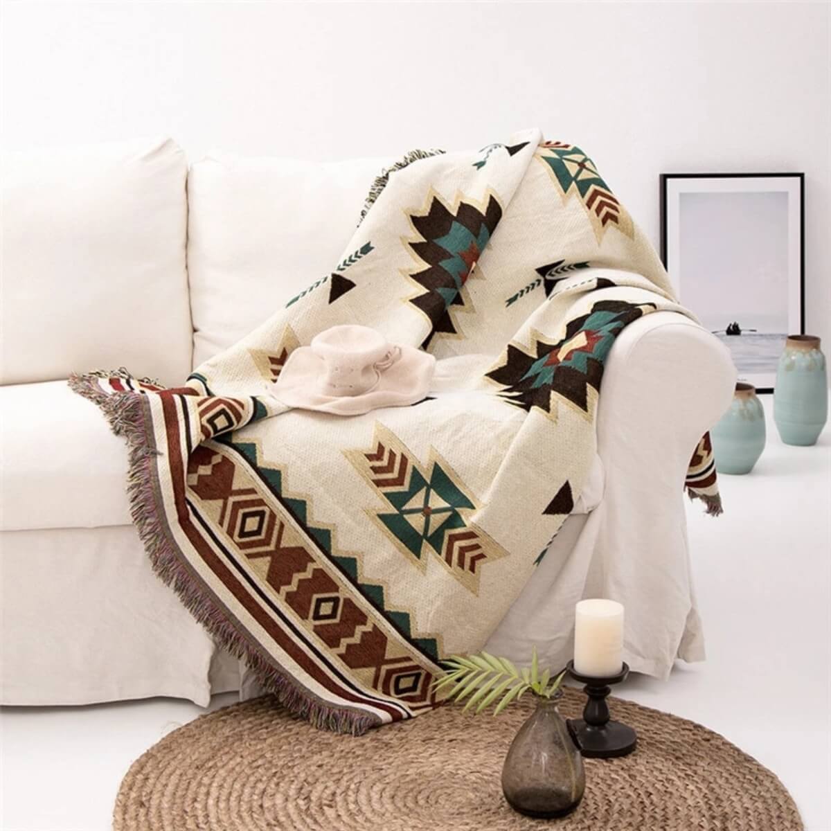 Geometric Aztec Blanket from Moderny