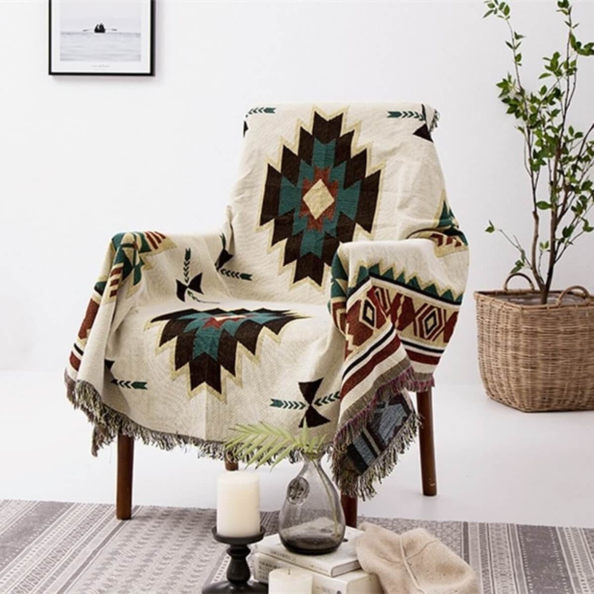 Geometric Aztec Blanket from Moderny