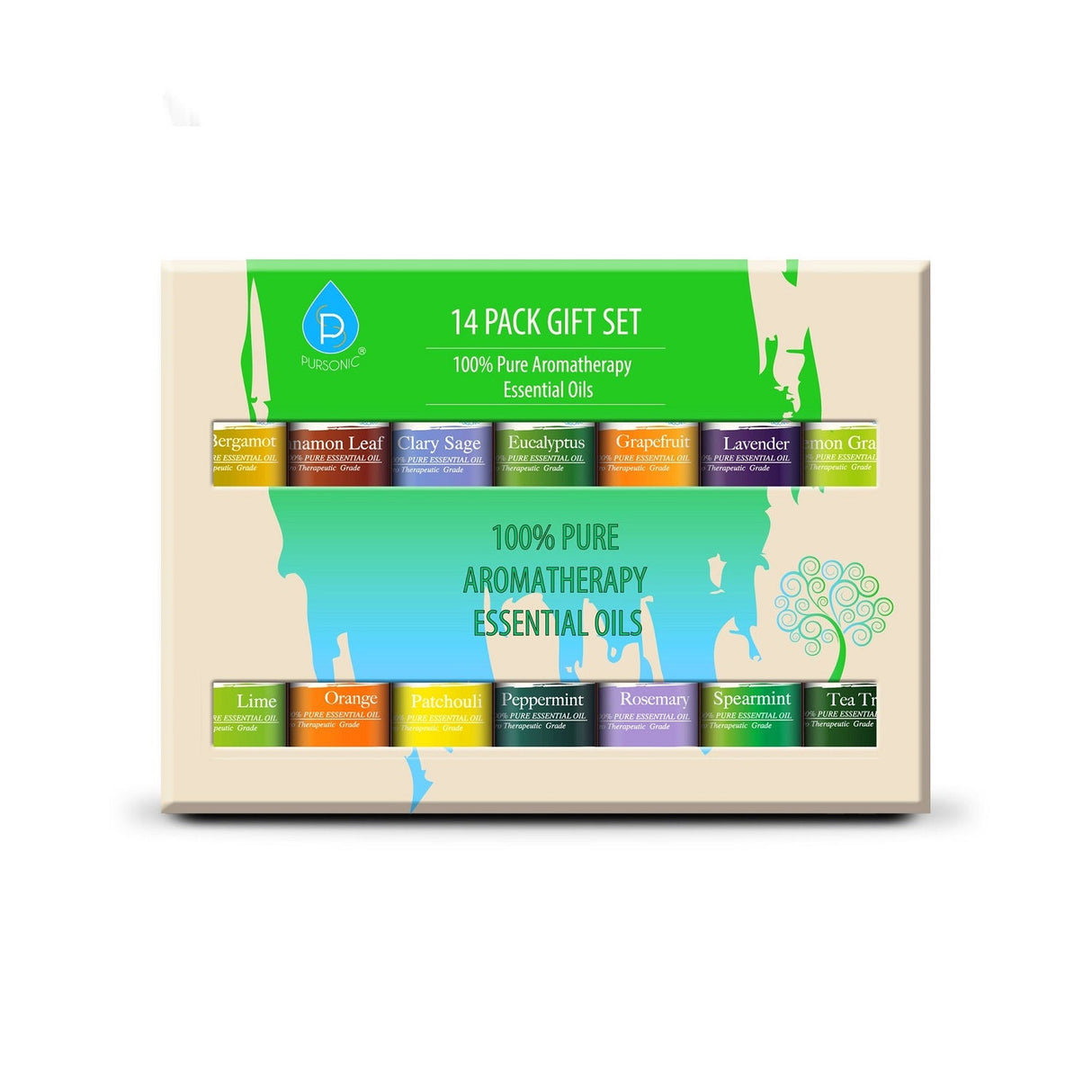14 pack of 100% Pure Essential Aromatherapy Oils from Pursonic