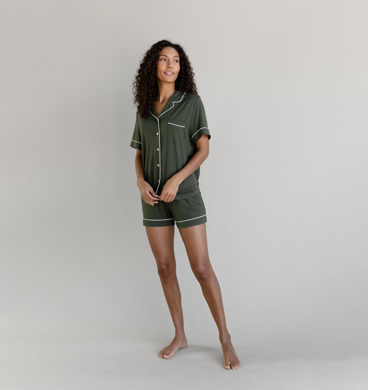 Women's Bamboo Stretch-Knit Short Sleeve Pajama Set from Cozy Earth