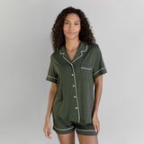 Women's Bamboo Stretch-Knit Short Sleeve Pajama Set from Cozy Earth