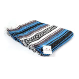Bright Blue Mexican Falsa Blanket From West Path