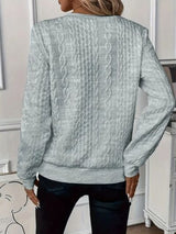Texture Half Zip Long Sleeve Sweatshirt from Enfance-Heureuse