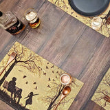 DaDalogy Autumn Birds Family Gathering Woven Tapestry Dining Table Runner (18198) from DaDalogy Bedding Collection