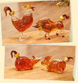 12 Chinese Zodiac Wine & Whiskey Decanter Set | Set of 12 Miniature Hand Blown Decanters | New Year Table Decoration, Constellation Glassware, Personalized Animal Red Wine Carafe Gift 150 ML from The Wine Savant
