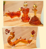 12 Chinese Zodiac Wine & Whiskey Decanter Set | Set of 12 Miniature Hand Blown Decanters | New Year Table Decoration, Constellation Glassware, Personalized Animal Red Wine Carafe Gift 150 ML from The Wine Savant