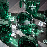 Cactus Stackable Glasses, Stacktus Gifts, Set of 6-10 oz Cactus Shape Glasses With Handles Green Glass Blown Figurines Plant Decorations for Parties 3.5" H 5" W - Copyright Design, Patent Pending from The Wine Savant