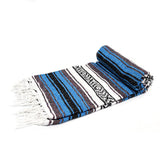 Bright Blue Mexican Falsa Blanket From West Path