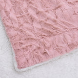 Tache Faux Fur Dusty Muted Pink Throw Blanket (#7)