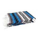 Bright Blue Mexican Falsa Blanket From West Path